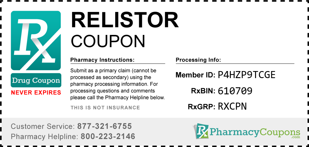 Relistor Prescription Drug Coupon with Pharmacy Savings