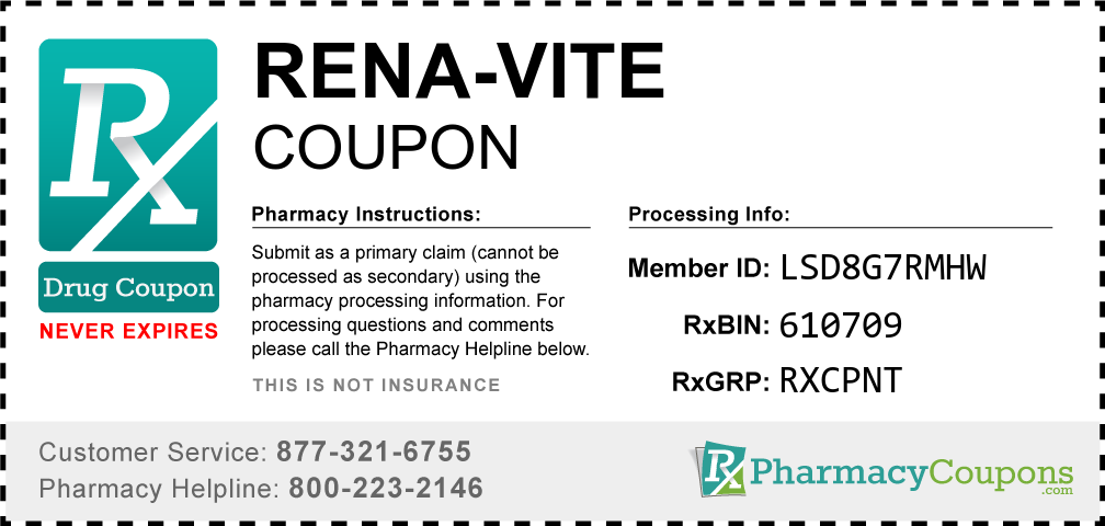 Rena-vite Prescription Drug Coupon with Pharmacy Savings