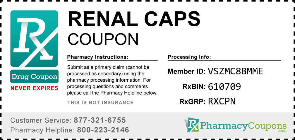 Renal caps Prescription Drug Coupon with Pharmacy Savings