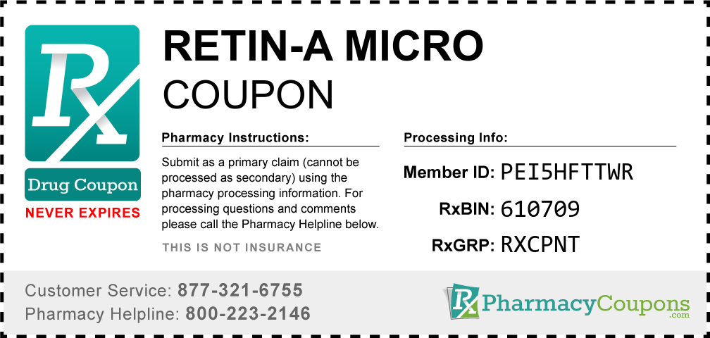 Retin-a micro Prescription Drug Coupon with Pharmacy Savings