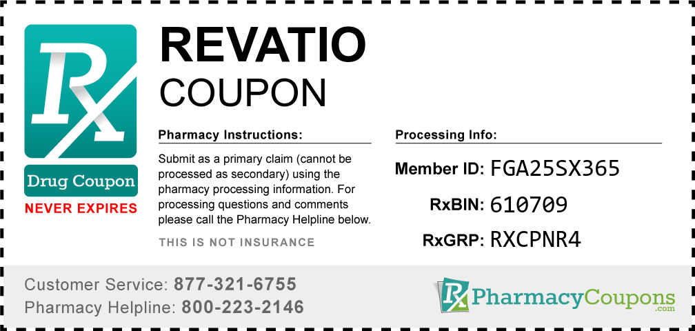 Revatio Prescription Drug Coupon with Pharmacy Savings