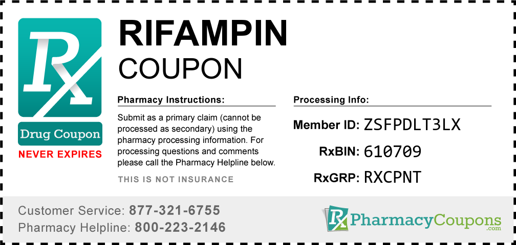Rifampin Prescription Drug Coupon with Pharmacy Savings