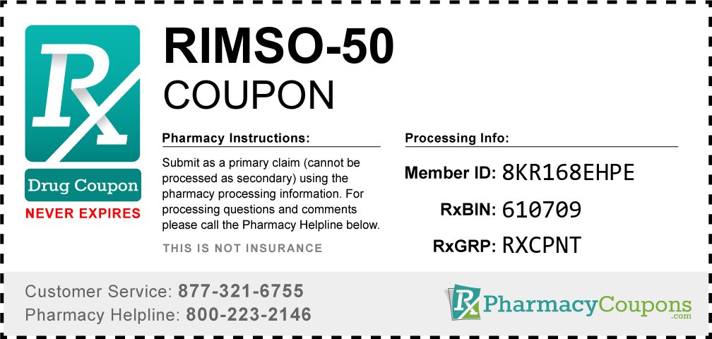 Rimso-50 Prescription Drug Coupon with Pharmacy Savings