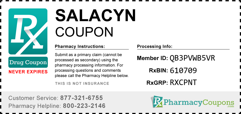Salacyn Prescription Drug Coupon with Pharmacy Savings