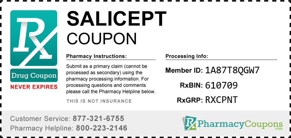 Salicept Prescription Drug Coupon with Pharmacy Savings