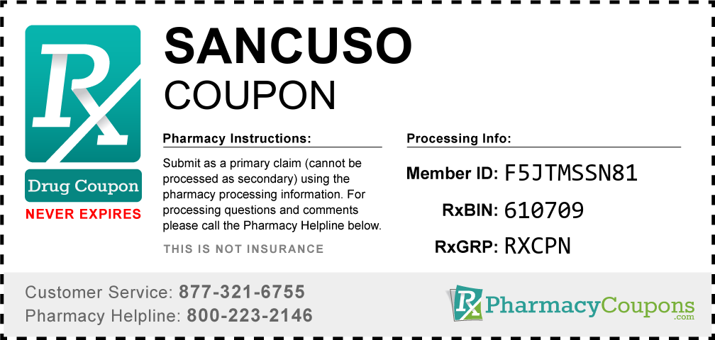 Sancuso Prescription Drug Coupon with Pharmacy Savings