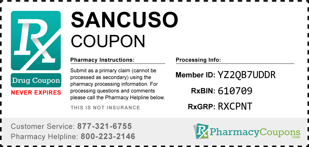 Sancuso Prescription Drug Coupon with Pharmacy Savings