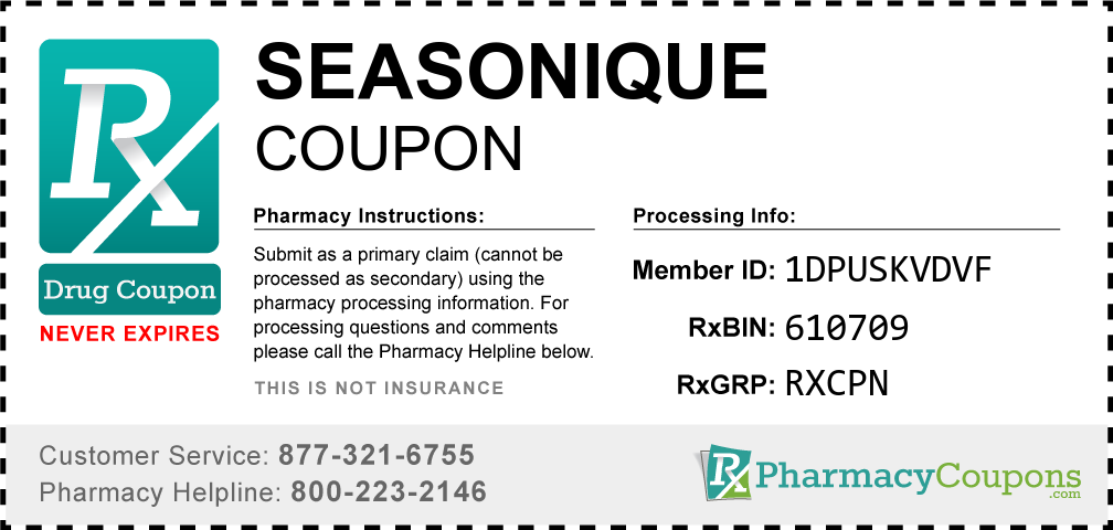 Seasonique Prescription Drug Coupon with Pharmacy Savings