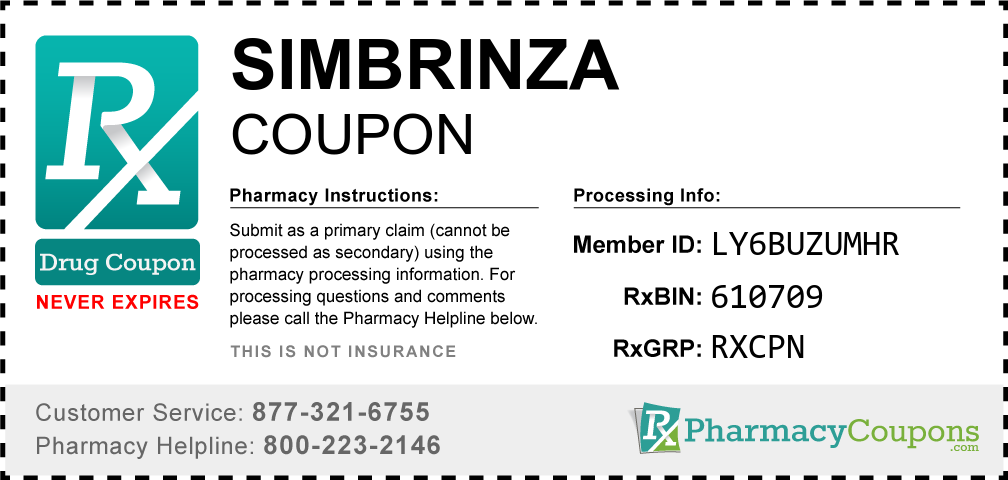 Simbrinza Prescription Drug Coupon with Pharmacy Savings