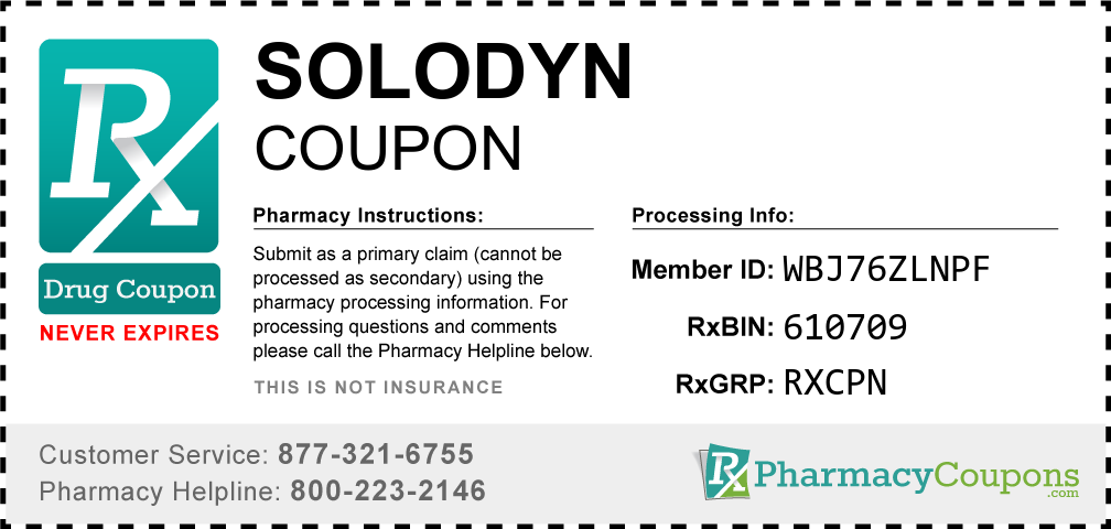 Solodyn Prescription Drug Coupon with Pharmacy Savings