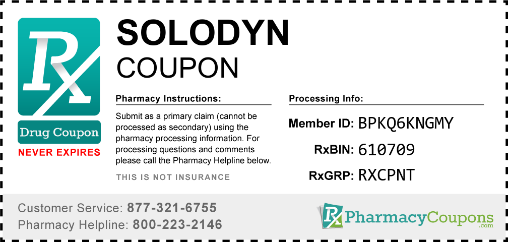 Solodyn Prescription Drug Coupon with Pharmacy Savings