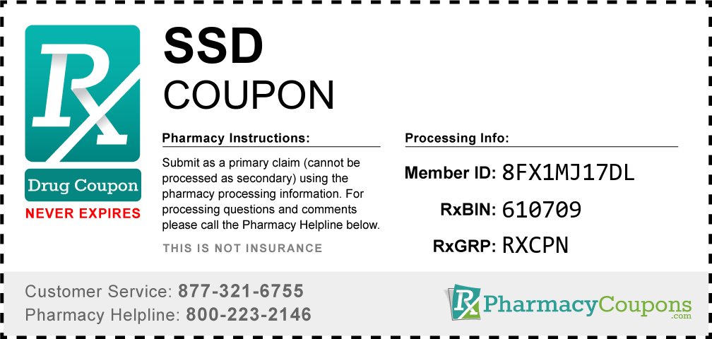 Ssd Prescription Drug Coupon with Pharmacy Savings