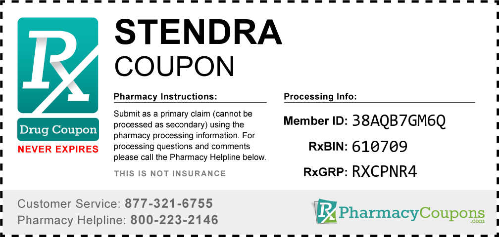 Stendra Prescription Drug Coupon with Pharmacy Savings