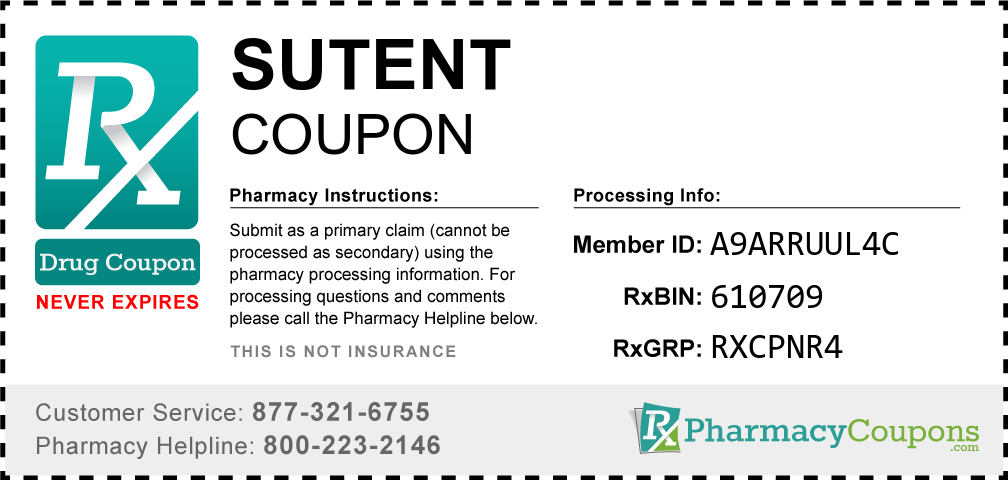 Sutent Prescription Drug Coupon with Pharmacy Savings