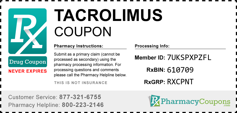 Tacrolimus Prescription Drug Coupon with Pharmacy Savings