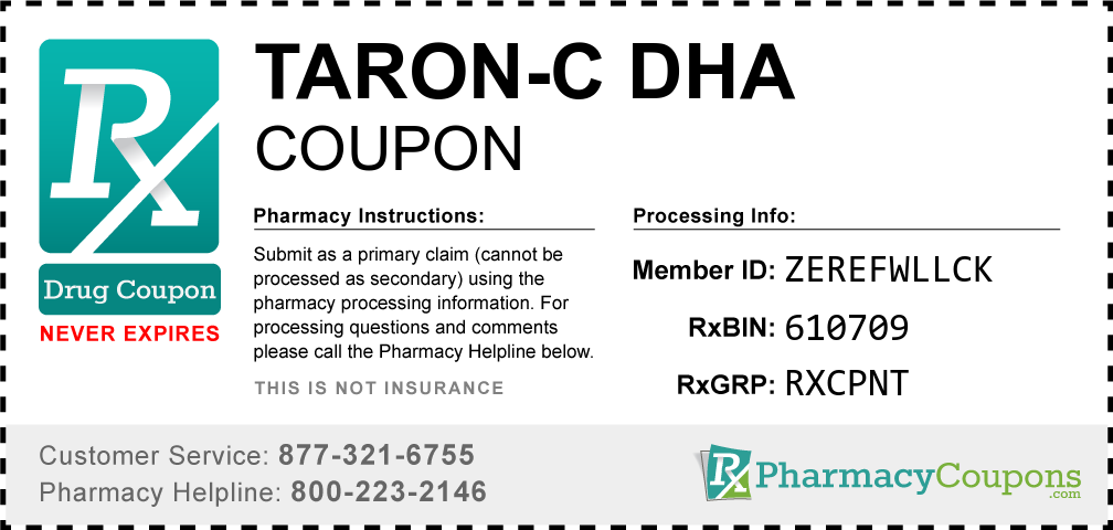 Taron-c dha Prescription Drug Coupon with Pharmacy Savings