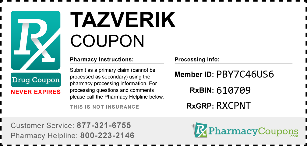 Tazverik Prescription Drug Coupon with Pharmacy Savings