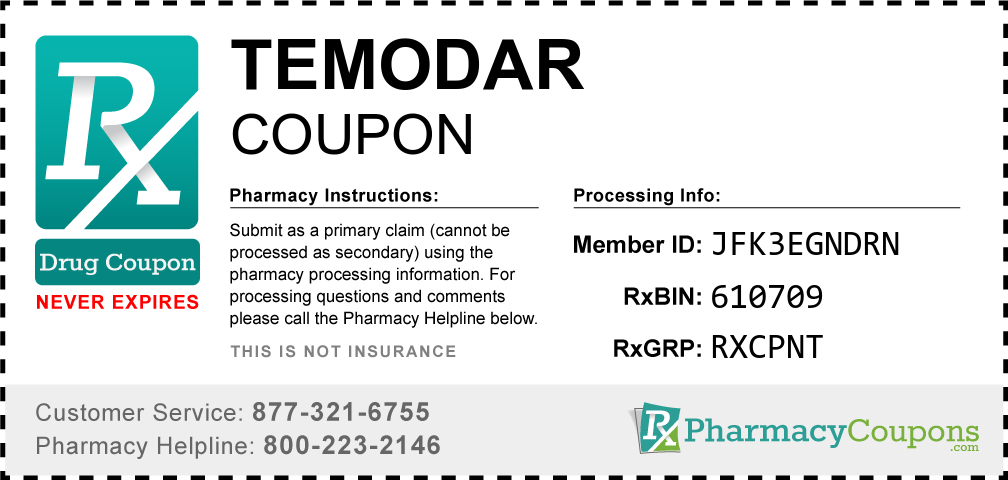 Temodar Prescription Drug Coupon with Pharmacy Savings