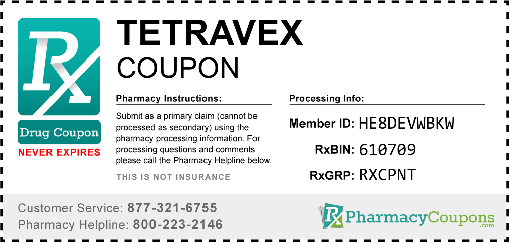 Tetravex Prescription Drug Coupon with Pharmacy Savings
