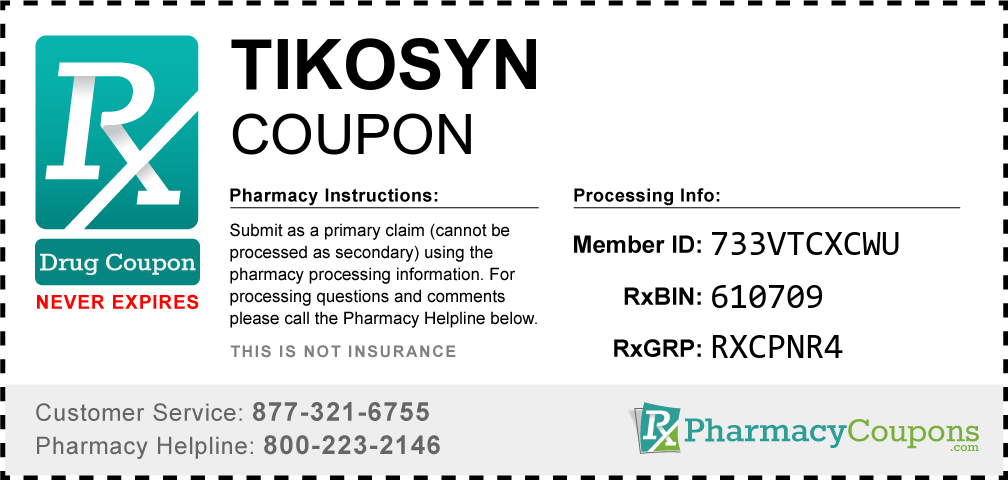 Tikosyn Prescription Drug Coupon with Pharmacy Savings
