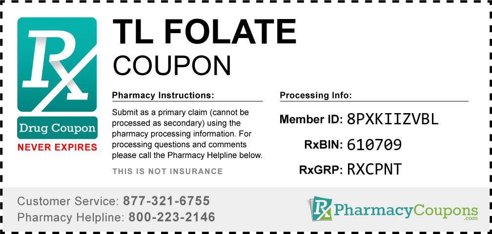 Tl folate Prescription Drug Coupon with Pharmacy Savings