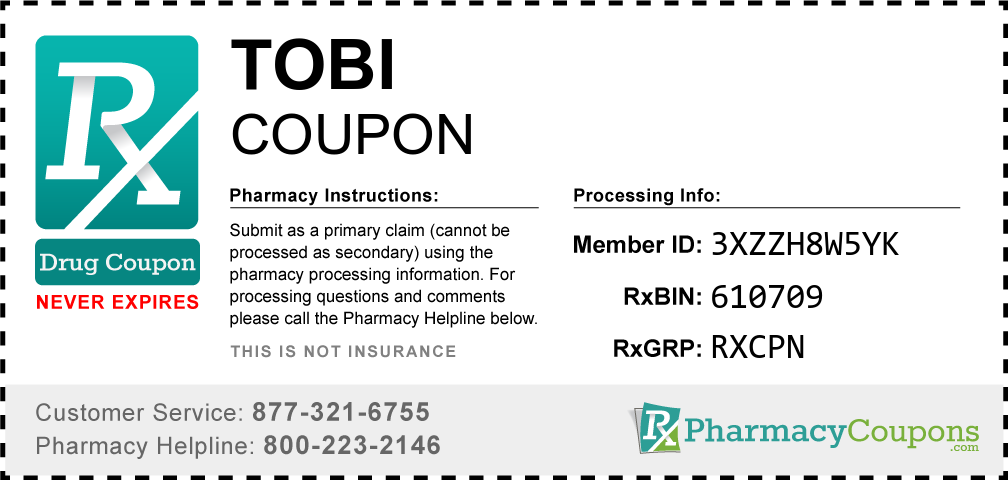 Tobi Prescription Drug Coupon with Pharmacy Savings