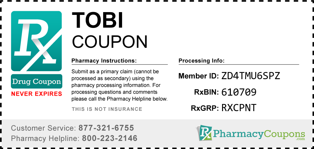 Tobi Prescription Drug Coupon with Pharmacy Savings