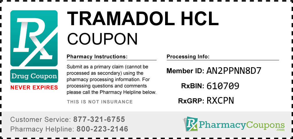 Tramadol hcl Prescription Drug Coupon with Pharmacy Savings