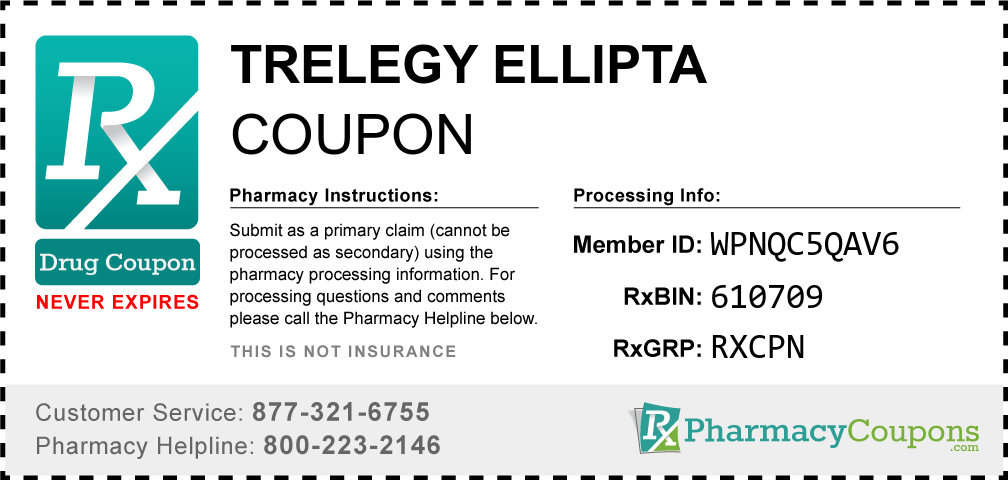 Trelegy ellipta Prescription Drug Coupon with Pharmacy Savings