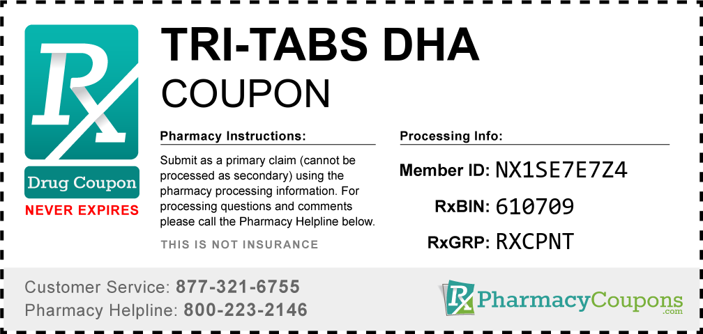 Tri-tabs dha Prescription Drug Coupon with Pharmacy Savings