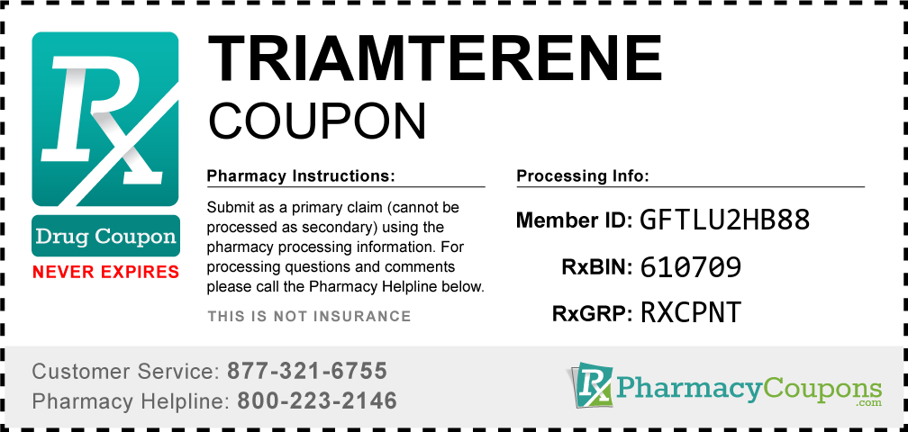 Triamterene Prescription Drug Coupon with Pharmacy Savings