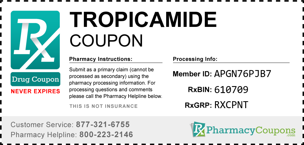 Tropicamide Prescription Drug Coupon with Pharmacy Savings
