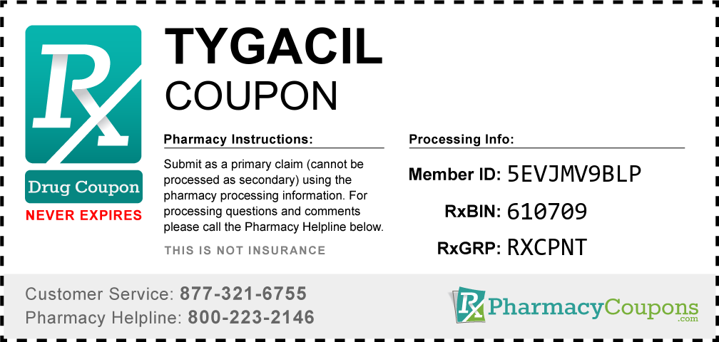 Tygacil Prescription Drug Coupon with Pharmacy Savings