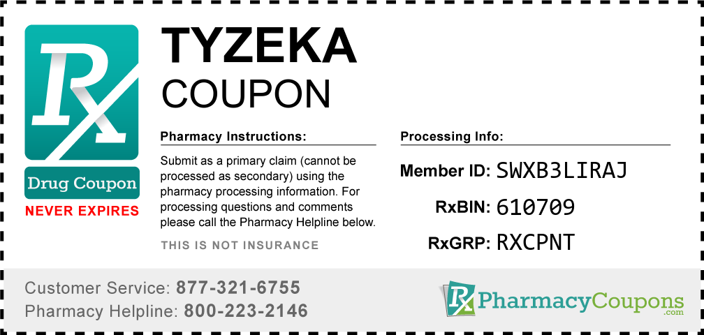 Tyzeka Prescription Drug Coupon with Pharmacy Savings