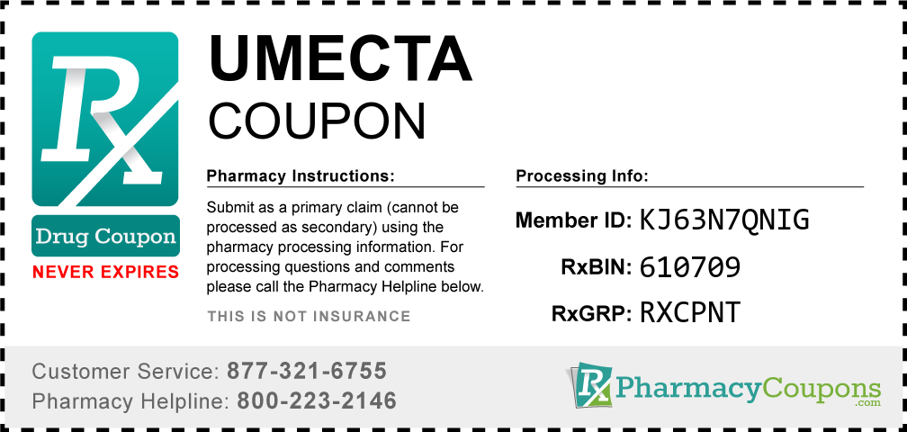 Umecta Prescription Drug Coupon with Pharmacy Savings