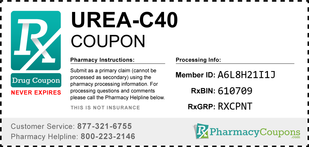 Urea-c40 Prescription Drug Coupon with Pharmacy Savings