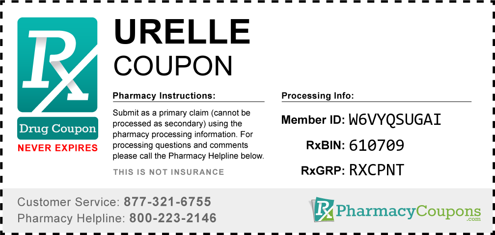 Urelle Prescription Drug Coupon with Pharmacy Savings