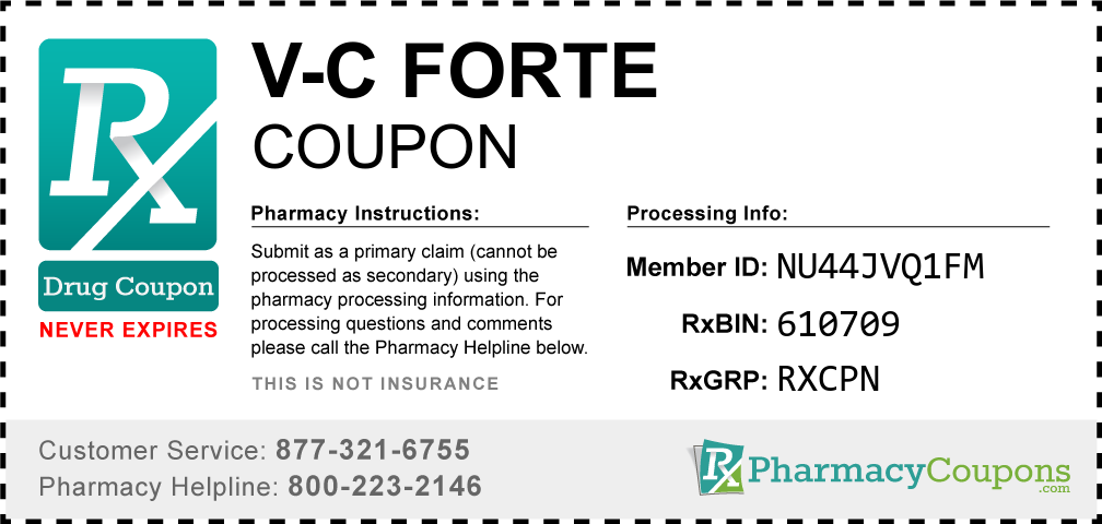 V-c forte Prescription Drug Coupon with Pharmacy Savings