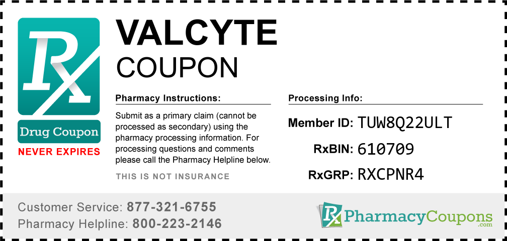 Valcyte Prescription Drug Coupon with Pharmacy Savings