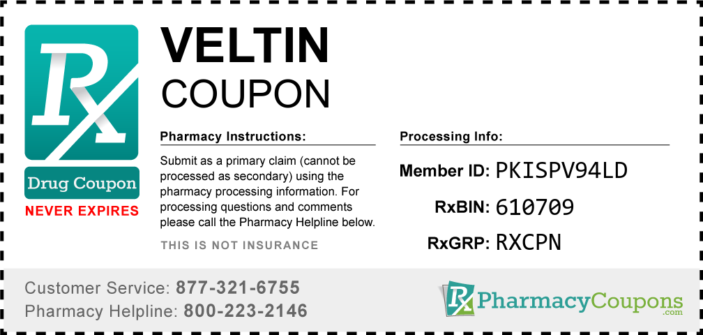 Veltin Prescription Drug Coupon with Pharmacy Savings