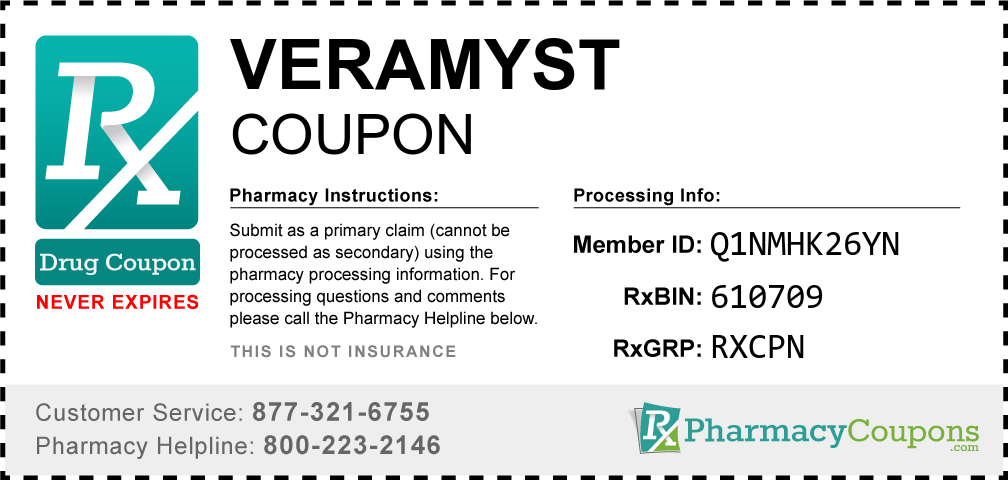 Veramyst Prescription Drug Coupon with Pharmacy Savings
