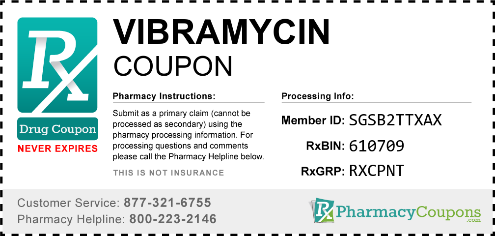 Vibramycin Prescription Drug Coupon with Pharmacy Savings