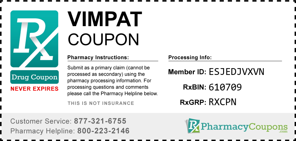 Vimpat Prescription Drug Coupon with Pharmacy Savings