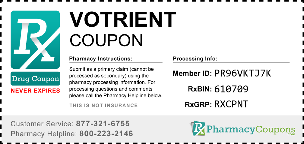 Votrient Prescription Drug Coupon with Pharmacy Savings