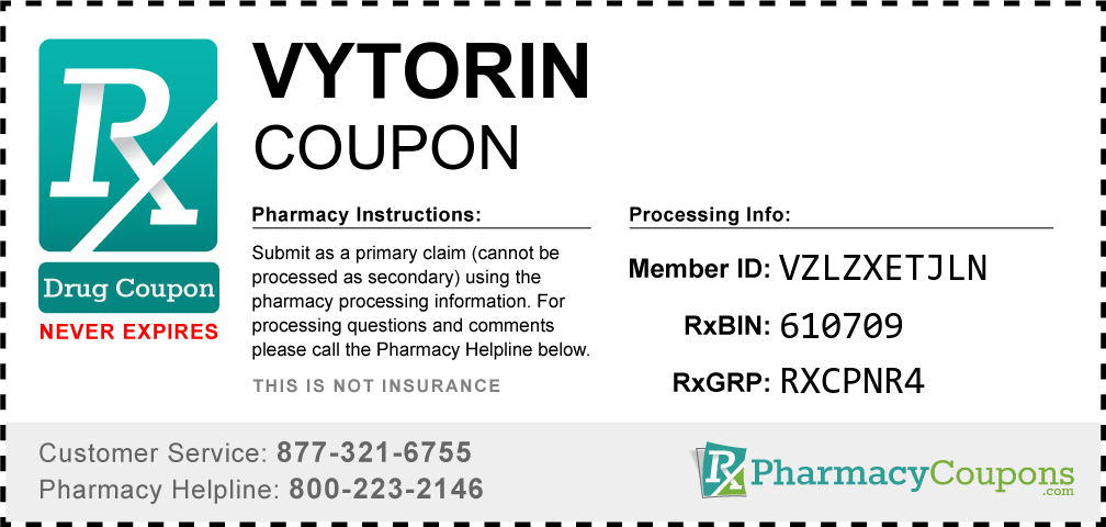 Vytorin Prescription Drug Coupon with Pharmacy Savings