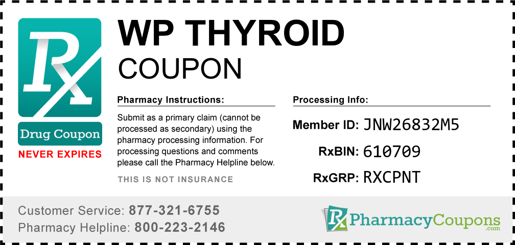 Wp thyroid Prescription Drug Coupon with Pharmacy Savings