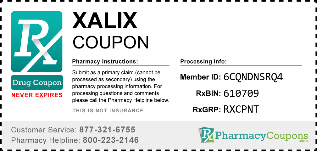 Xalix Prescription Drug Coupon with Pharmacy Savings