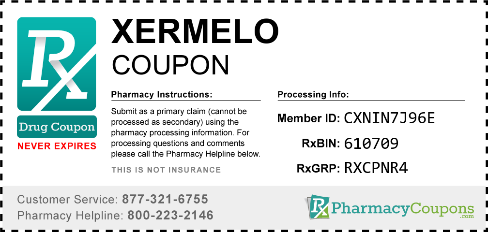 Xermelo Prescription Drug Coupon with Pharmacy Savings