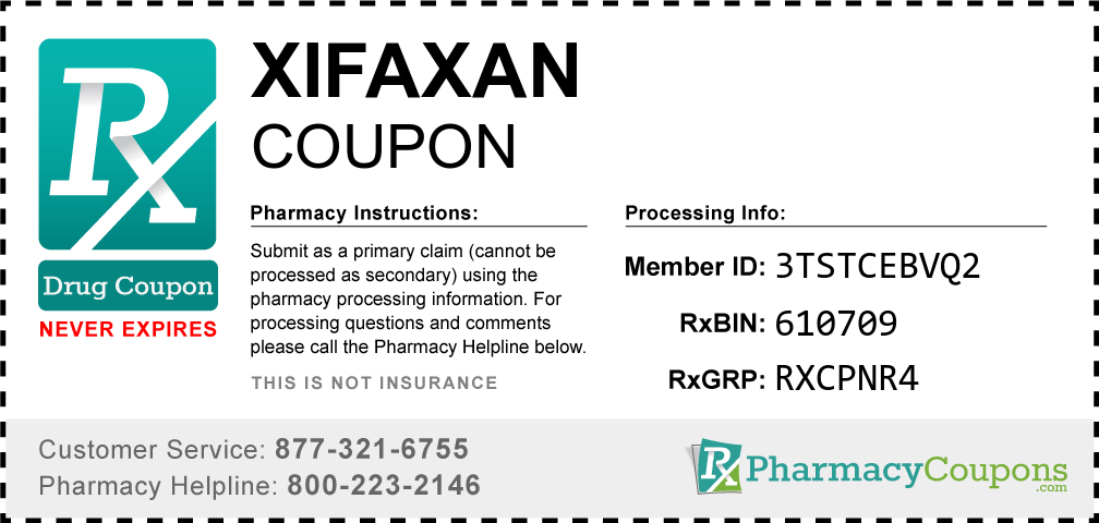 Xifaxan Prescription Drug Coupon with Pharmacy Savings