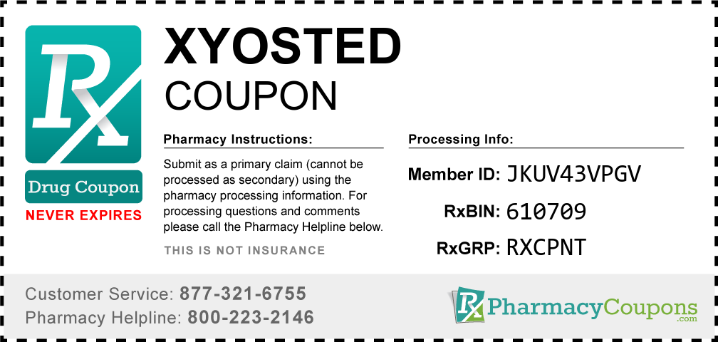Xyosted Prescription Drug Coupon with Pharmacy Savings